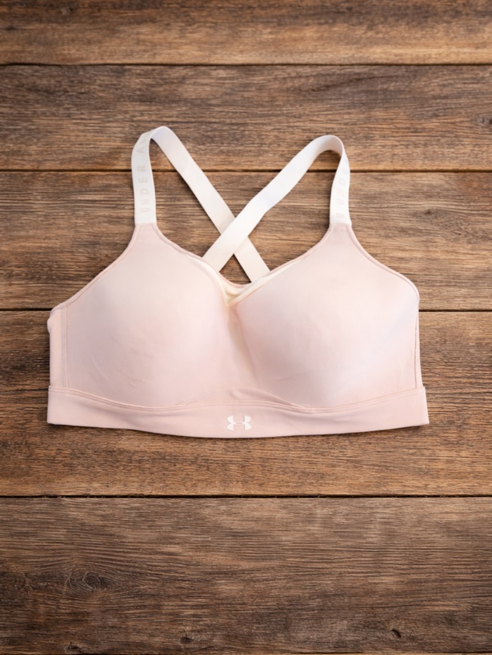 Under Armour Pale Pink Crossback Wireless Sports Bra